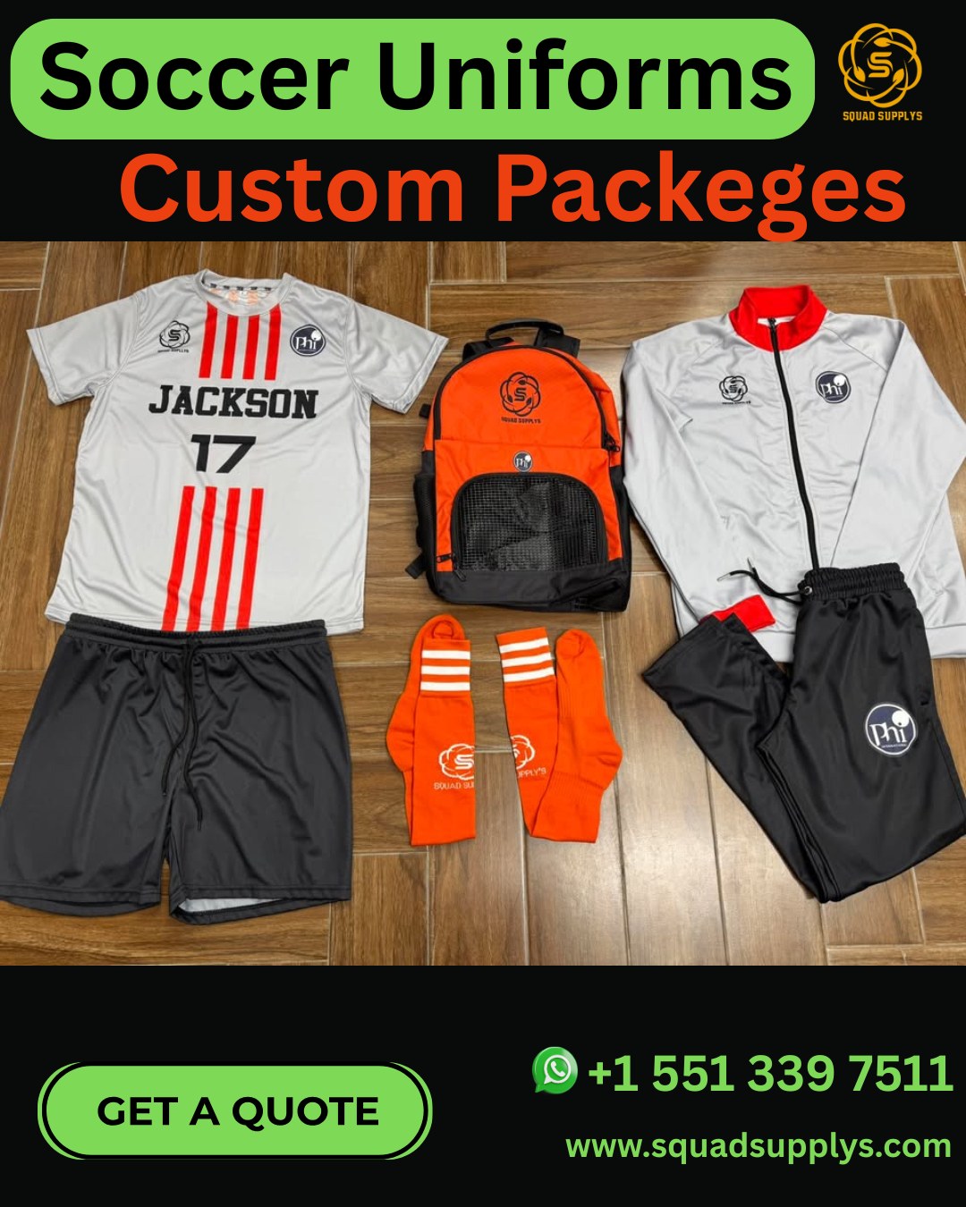 𝗖𝘂𝘀𝘁𝗼𝗺 𝗦𝗼𝗰𝗰𝗲𝗿 𝗨𝗻𝗶𝗳𝗼𝗿𝗺𝘀 𝗔𝘁 𝗙𝗮𝗰𝘁𝗼𝗿𝘆 𝗣𝗿𝗶𝗰𝗲

🎇FREE Shipping
🎇FREE Socks
🎇FREE Custom Team Name, Logo
🎇FREE Custom Name, Number
Minimum order Quantity : 10 Pieces

Get Your Winning Uniforms For Your Teams.
www.squadsupplys.com